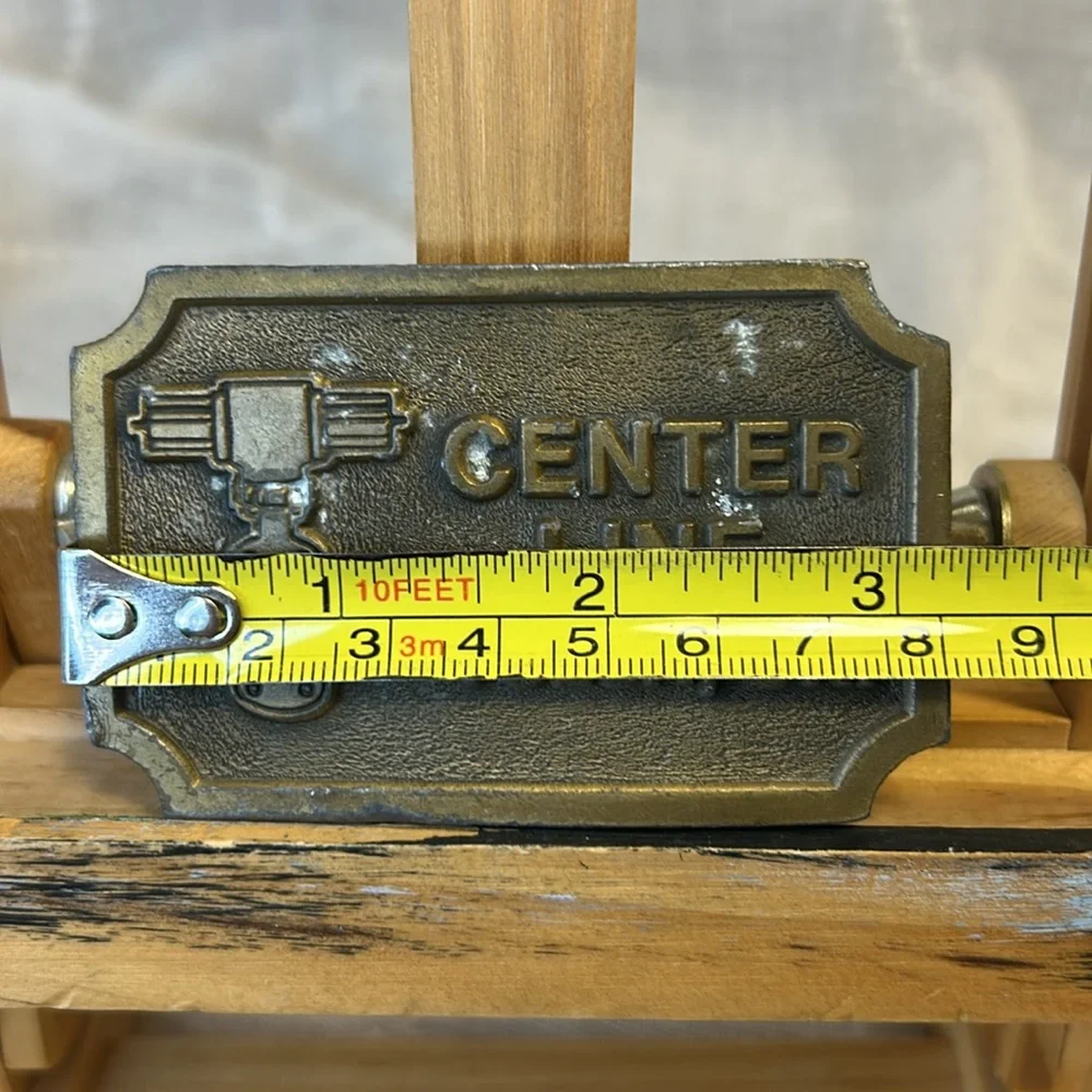 Center Line Tulsa, OK vintage belt buckle made in USA